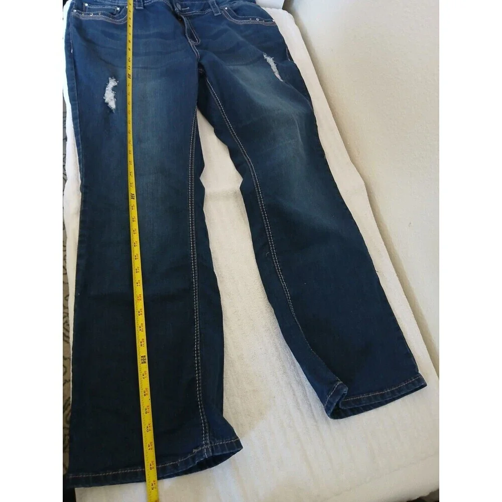 Womens Lane Bryant Slim Boot Stretch Jeans Size 18 Blue Western Rodeo
